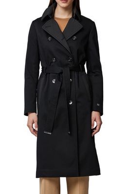 Soia & Kyo Water Repellent Cotton Blend Trench Coat in Black