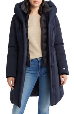 Soia & Kyo Water Resistant 700 Fill Power Down Puffer Coat in Lapis