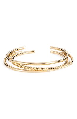 SOKO Uzi Set of 3 Bangle Bracelets in Gold