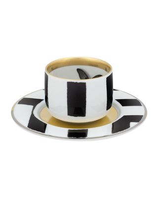 Sol Y Sombra Espresso/Coffee Cups & Saucers, Set of 4