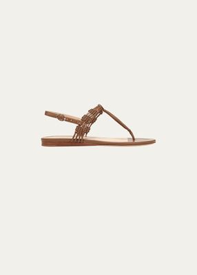 Sola Knotted Thong Slingback Sandals
