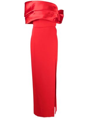 Solace London Alexis off-shoulder gown - Red