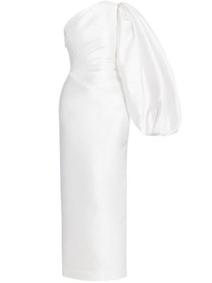 Solace London Aurelia single-sleeve maxi dress - White