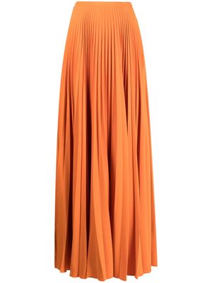Solace London fully pleated long skirt - Orange