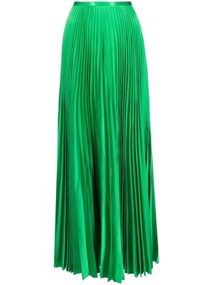 Solace London Henley pleated maxi skirt - Green