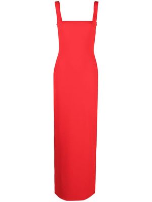 Solace London Joni square-neck dress - Red