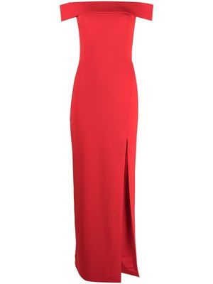 Solace London Martina off-shoulder gown - Red
