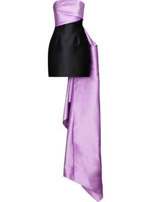 Solace London Meyer draped-detail dress - Purple