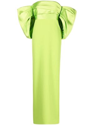 Solace London off-shoulder maxi dress - Green