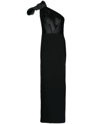 Solace London one-shoulder maxi dress - Black