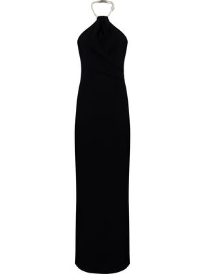 Solace London Riva crystal-embellished gown - Black