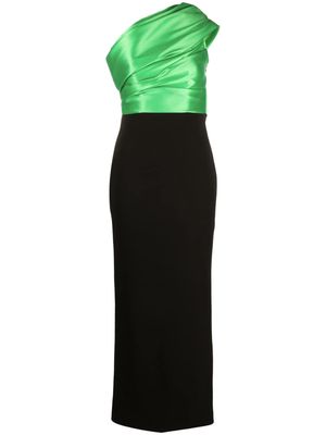 Solace London Selia one-shoulder maxi dress - Black
