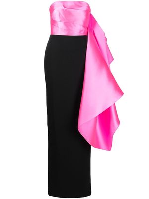 Solace London strapless multi-panel dress - Pink