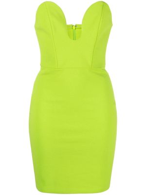 Solace London strapless sweetheart mini dress - Green