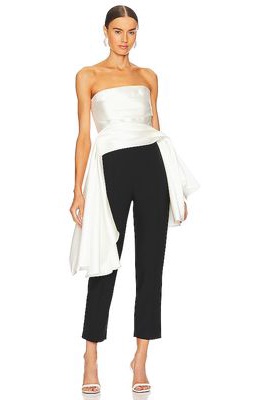 SOLACE London Terrin Jumpsuit in Black & White