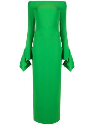 Solace London The Amalie off-shoulder dress - Green