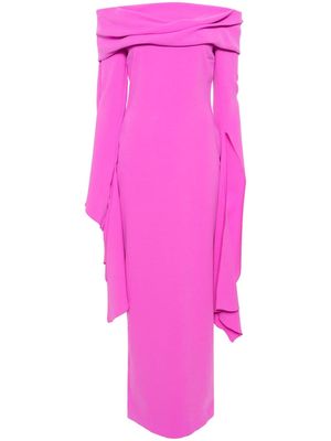 Solace London The Arden draped maxi dress - Pink