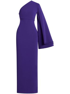 Solace London The Elisa one-shoulder long dress - Purple