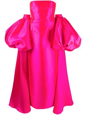 Solace London The Lea puff-sleeve gown - Pink