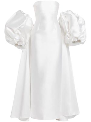 Solace London The Lea puff-sleeve gown - White