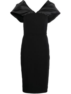 Solace London Wrenley off-shoulder midi dress - Black
