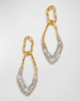 Solanales Crystal Double Link Earrings