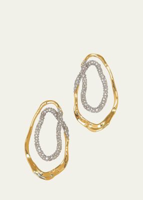 Solanales Crystal Double Loop Earrings