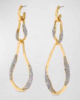Solanales Crystal Linear Link Earrings