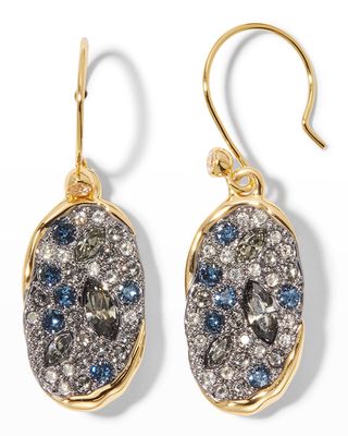 Solanales Crystal Oval Drop Earrings
