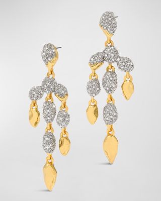 Solanales Crystal Pebble Chandelier Earrings