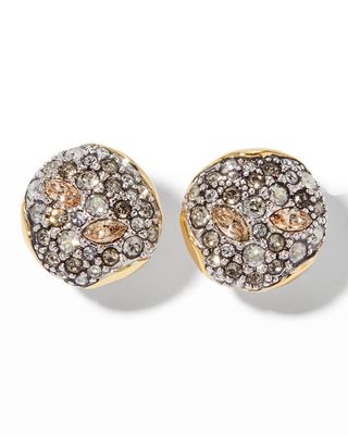 Solanales Crystal Round Post Earrings