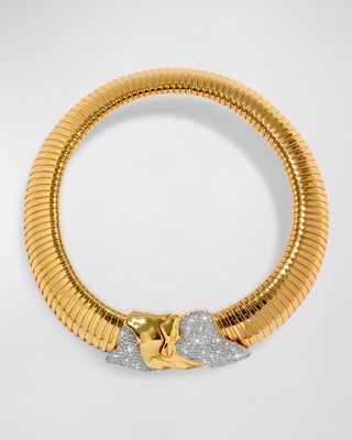 Solanales Gold Tubogas Collar Necklace