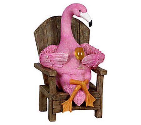 Solar Flamingo Holding LED Cocktail by Exhart