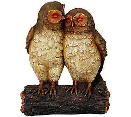 Solar Two Owls on Stump by Exhart