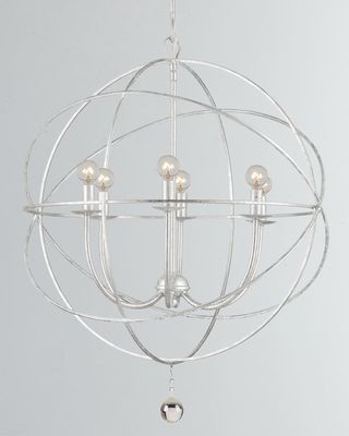Solaris 6-Light Silver Sphere Chandelier
