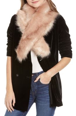 Sole Society Faux Fur Stole in Blush