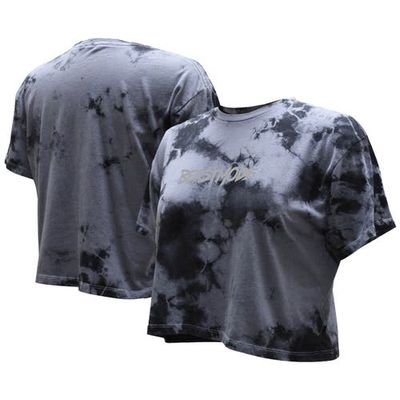 Soleworks Women's Black Beast Mode Dark Crystal Washed Crop T-Shirt