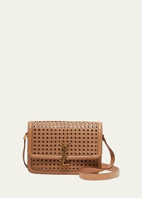 Solferino Medium YSL Crossbody Bag in Cane Work Leather