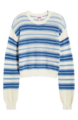 Solid & Striped The Tobie Stripe Cover-Up Sweater in Mariana Blue Stripe