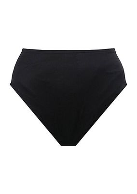 Solid Basic High-Waisted Bikini Bottom