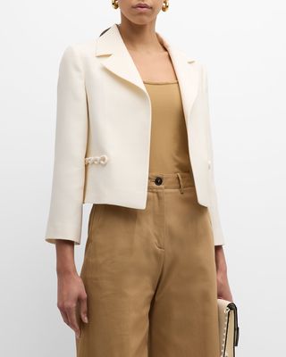 Solid Crepe Couture Jacket