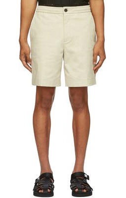 Solid Homme Beige Cotton Basic Shorts