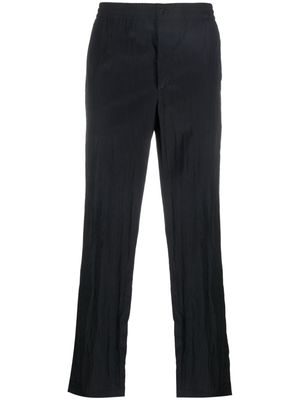 SOLID HOMME elasticated-waistband straight-leg trousers - Blue