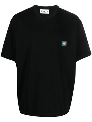 SOLID HOMME graphic-print cotton T-shirt - Black