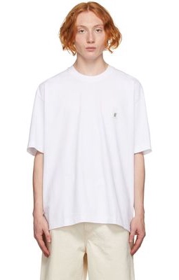 Solid Homme White Graphic T-Shirt