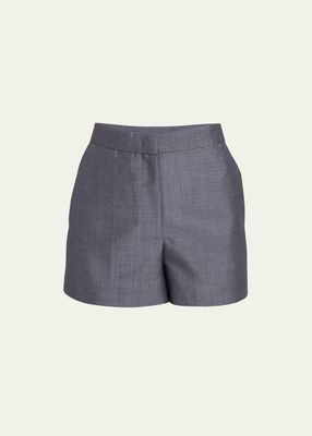 Solid Mohair Wool Shorts