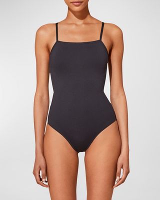 Solid One-Piece Swimsuit