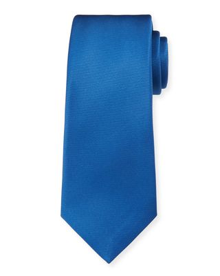 Solid Silk Twill Tie, Light Blue