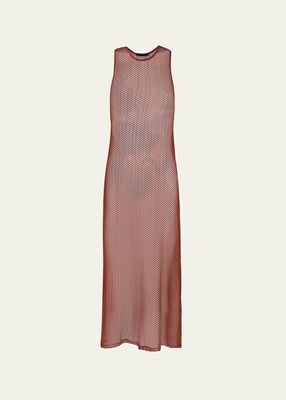 Solid Twist Knit Maxi Dress Coverup