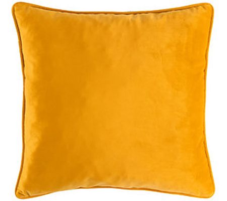 Solid Velvet Decorative Pillow Single 20" x 20" by Lush Decor